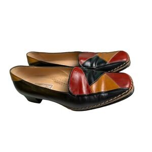 Quercioli Heeled Loafers Colorblock Size 38.5